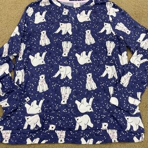 Secret Treasures navy polar bear winter  Heart Pajama set